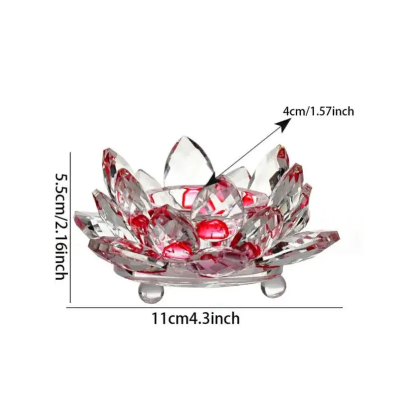 Crystal Lotus Candle Holder