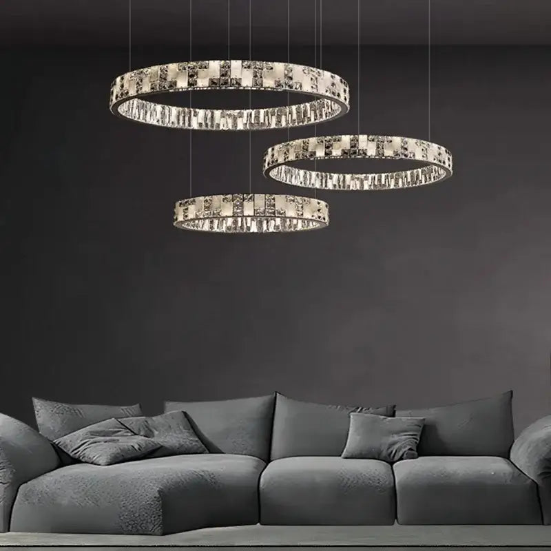 Crystal Circle Pendant Light