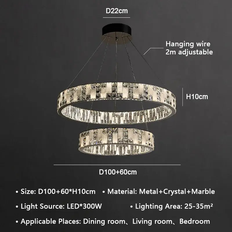 Crystal Circle Pendant Light