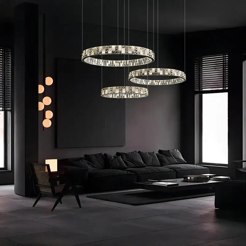Crystal Circle Pendant Light