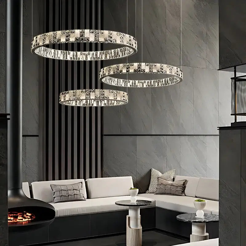 Crystal Circle Pendant Light