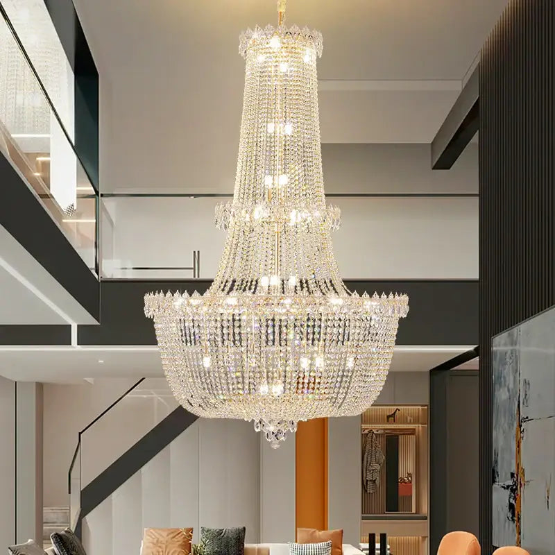 Crystal Luxe Multi-Tier Chandelier