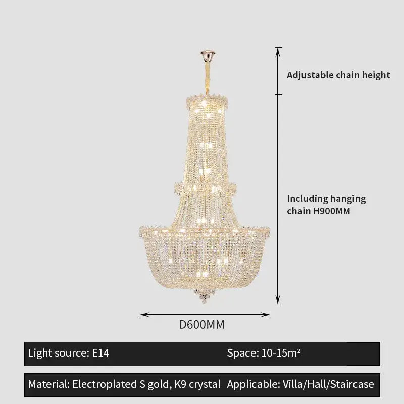 Crystal Luxe Multi-Tier Chandelier
