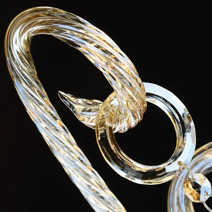 Cognac Gold Crystal Wall Lamp