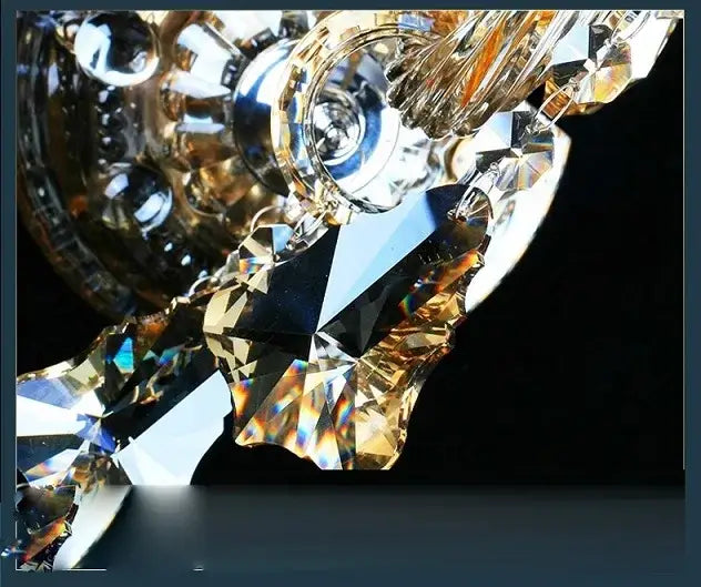 Cognac Gold Crystal Wall Lamp