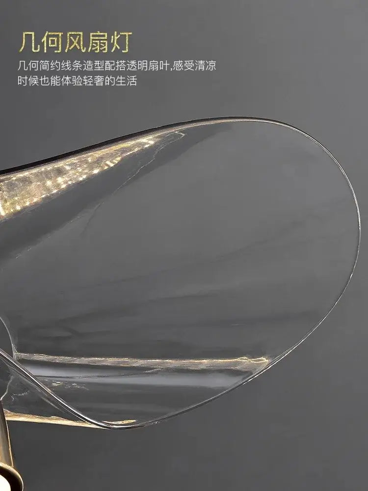 Gold Crystal Remote Fan Light