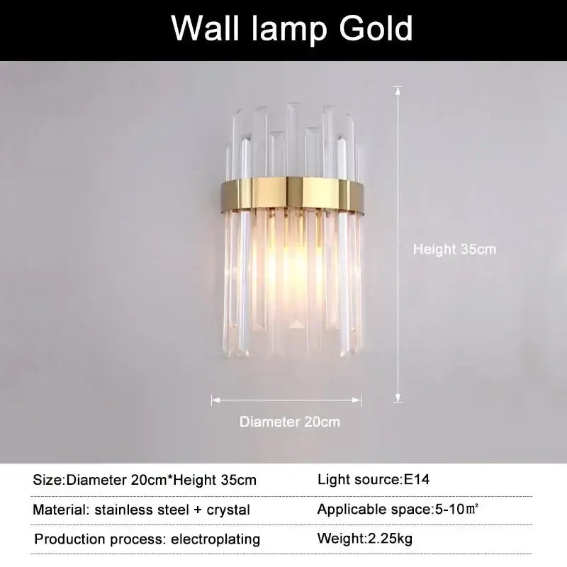 Gold Crystal Ceiling Light