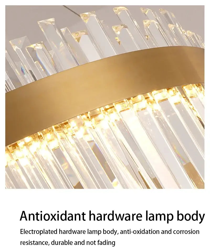 Gold Crystal Ceiling Light
