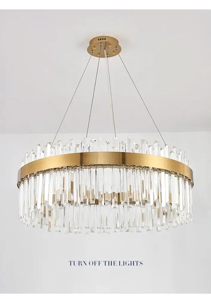 Gold Crystal Ceiling Light
