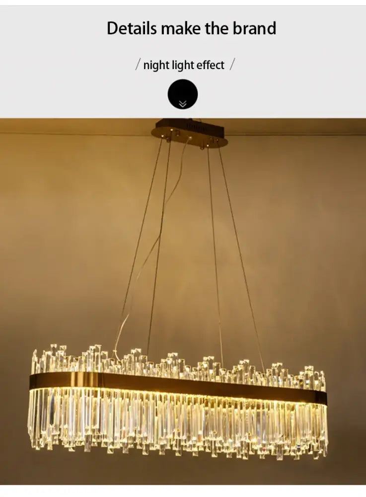 Gold Crystal Ceiling Light
