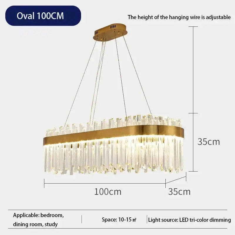 Gold Crystal Ceiling Light