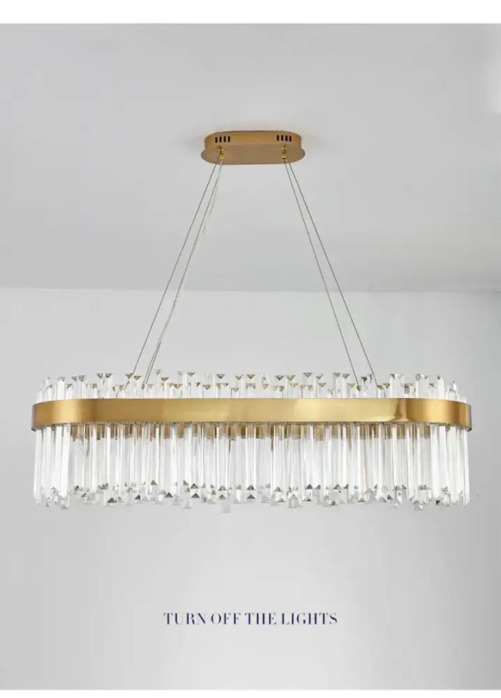 Gold Crystal Ceiling Light