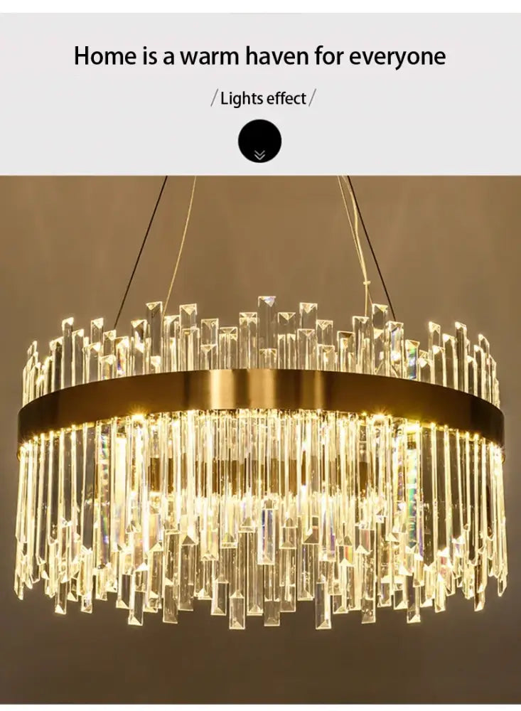 Gold Crystal Ceiling Light