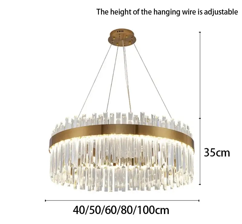 Gold Crystal Ceiling Light