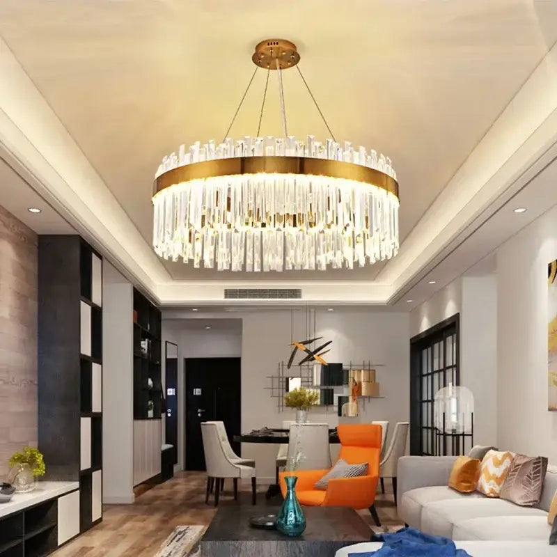 Gold Crystal Ceiling Light