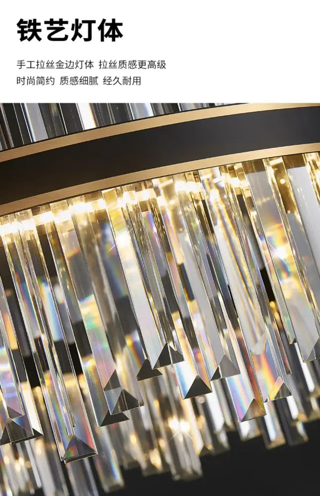 Gold Crystal Ceiling Light
