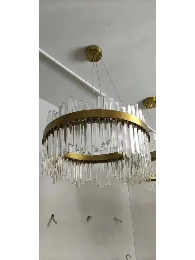 Gold Crystal Ceiling Light