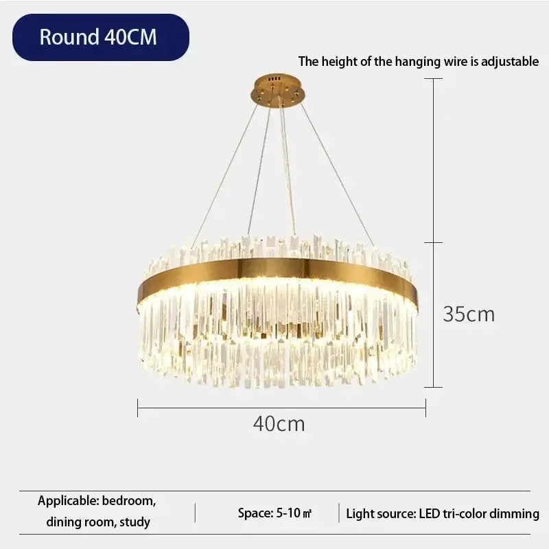 Gold Crystal Ceiling Light