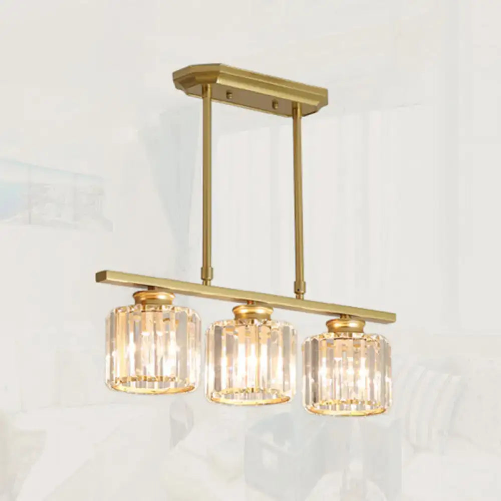 Black Crystal Four-Light Chandelier