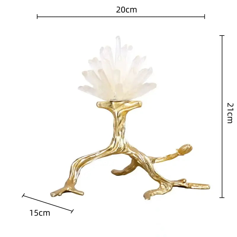 Golden Bird Tree Sculpture