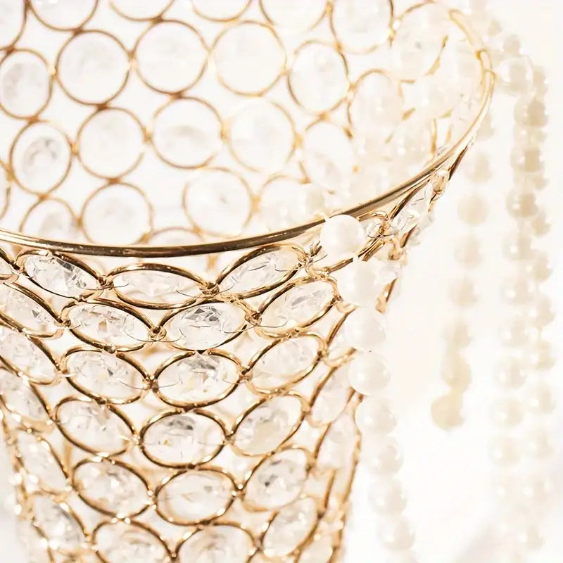 Gold Crystal Encrusted Vase