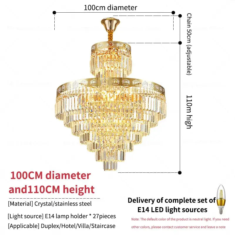 Golden Crown Chandelier