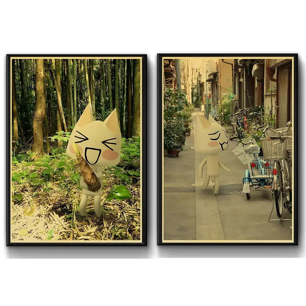 White 3D Cat Art Poster