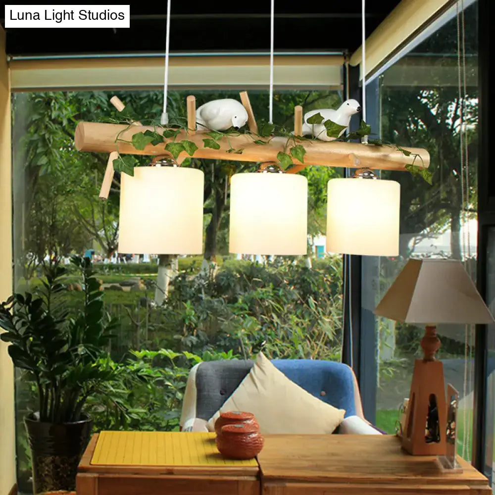 Bamboo Bird Pendant Light
