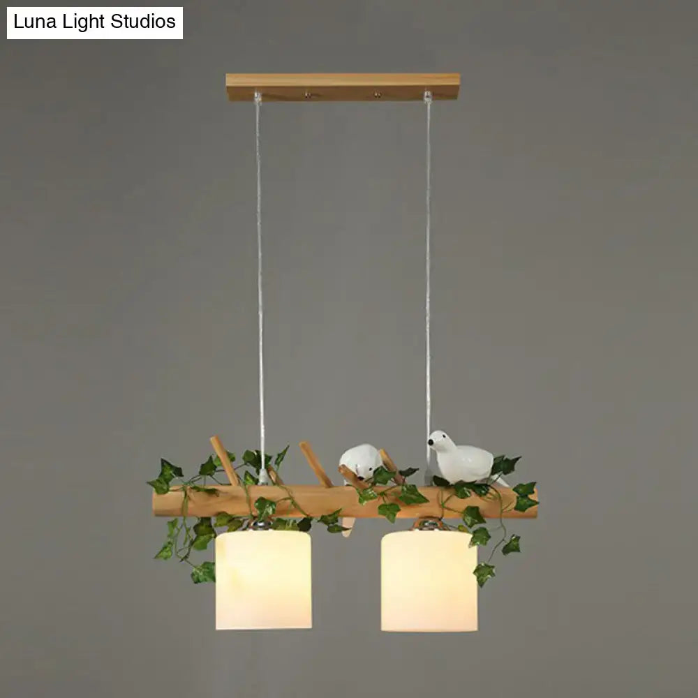 Bamboo Bird Pendant Light