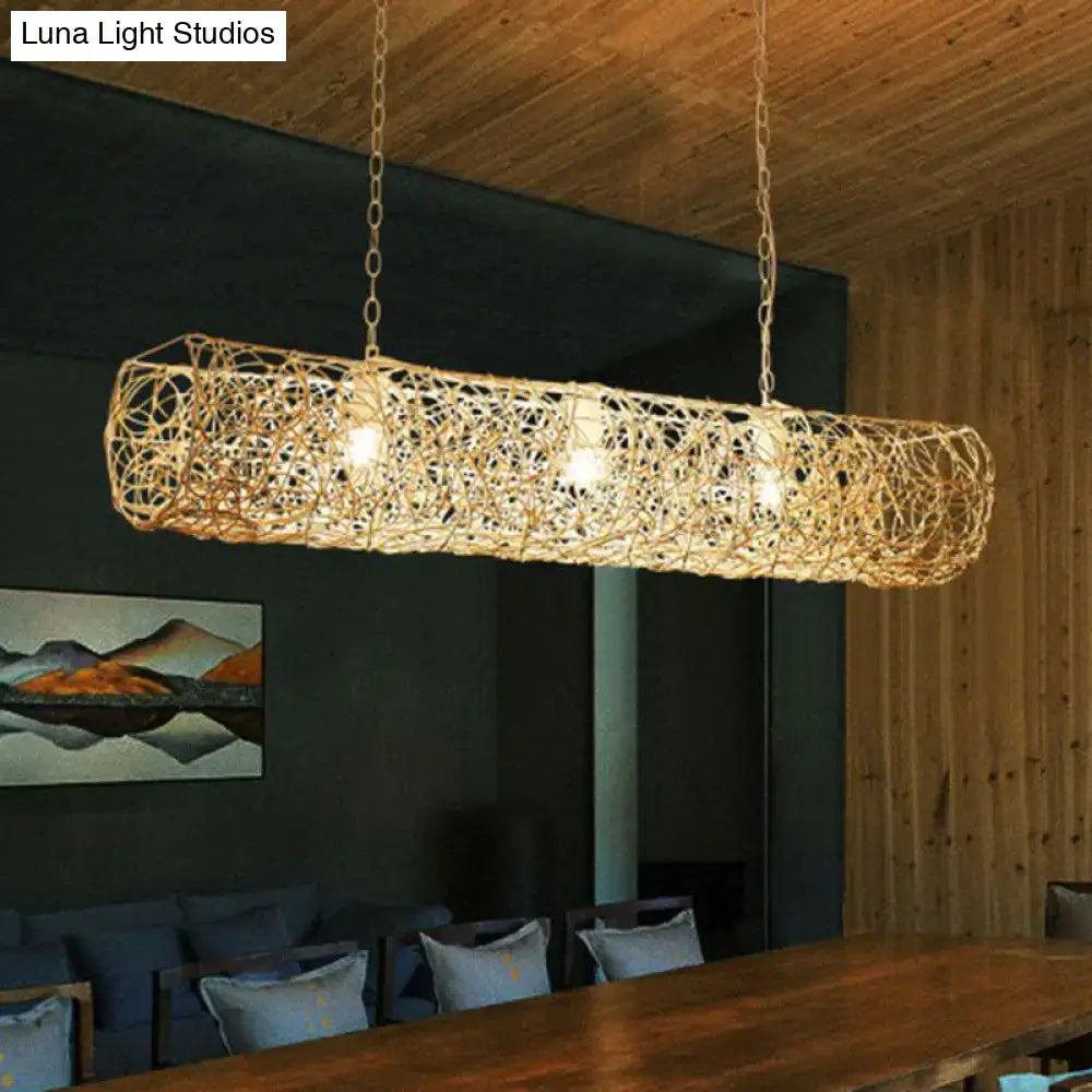 Rattan Island Pendant Light