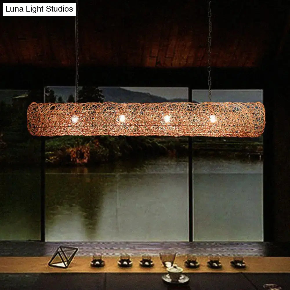 Rattan Island Pendant Light