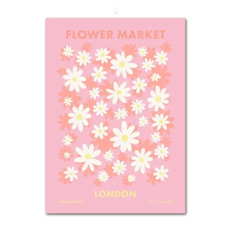 Purple Smiley Flower Poster