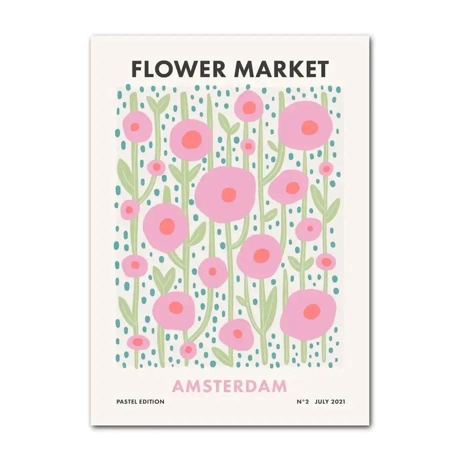 Purple Smiley Flower Poster