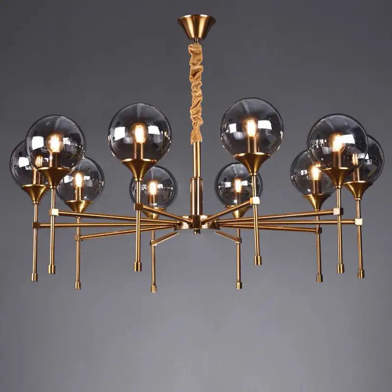 Smoked Glass Globe Chandelier