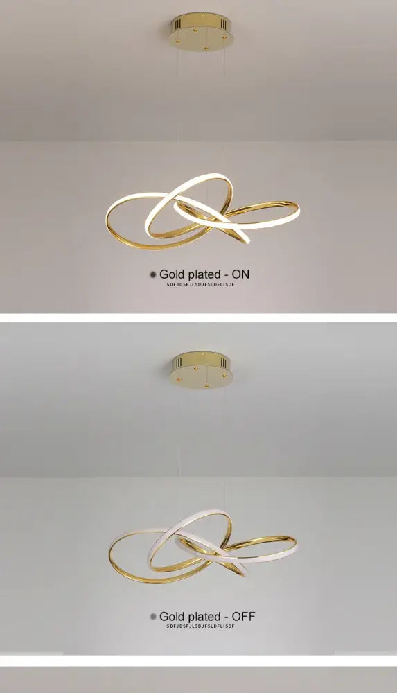 Gold Ring Chandelier Dimmable