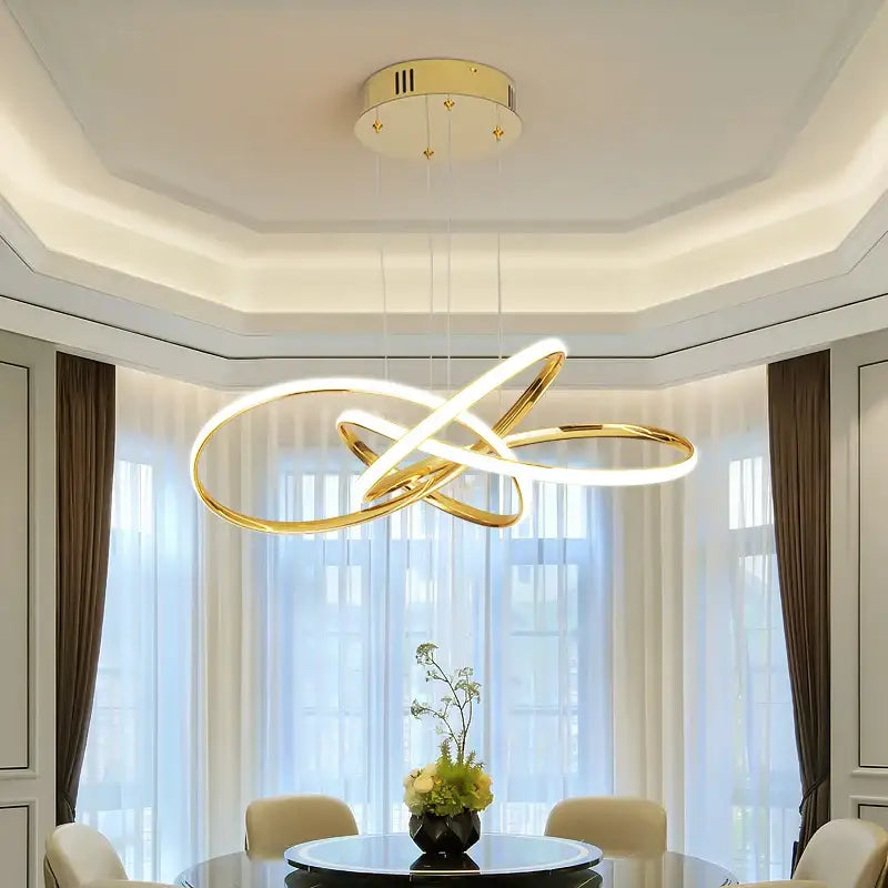 Gold Ring Chandelier Dimmable
