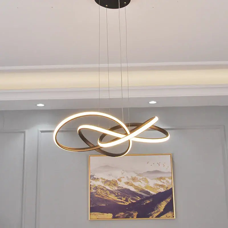 Gold Ring Chandelier Dimmable