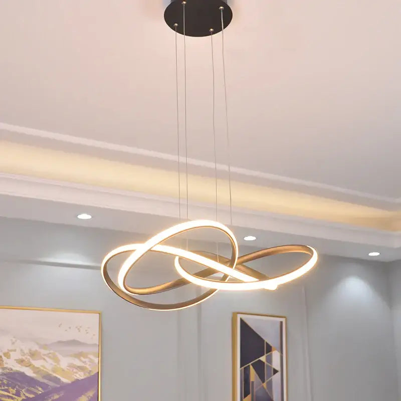 Gold Ring Chandelier Dimmable