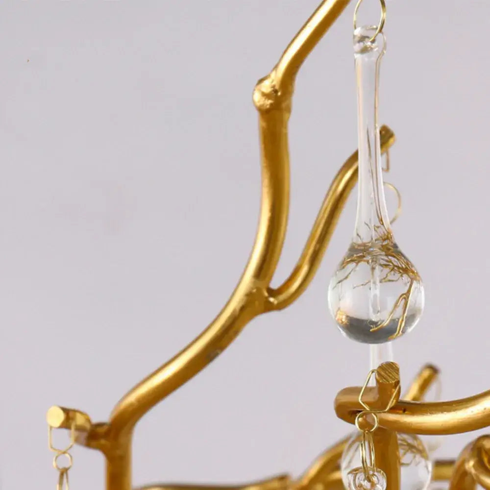 Chrome Crystal Branch Chandelier 60cm Ceiling Mount