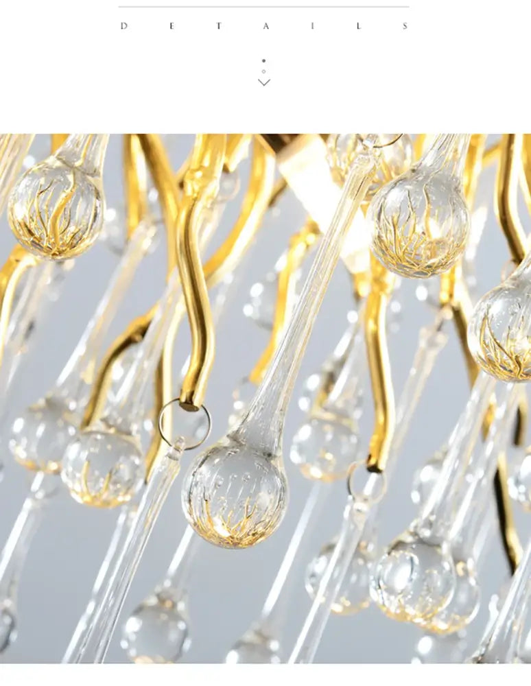 Chrome Crystal Branch Chandelier 60cm Ceiling Mount