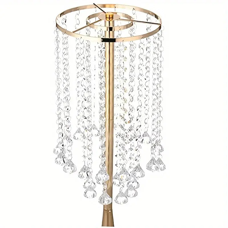 Gold Crystal Flower Stand