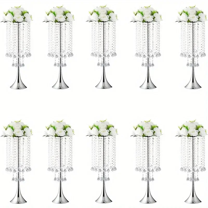 Gold Crystal Flower Stand