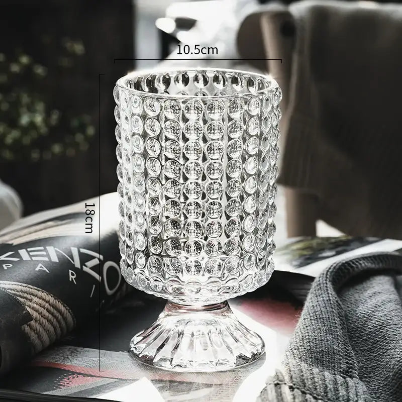 Crystal Glass Pedestal Vase