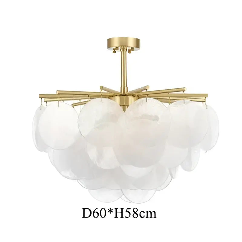 Gold Textured Glass Chandelier