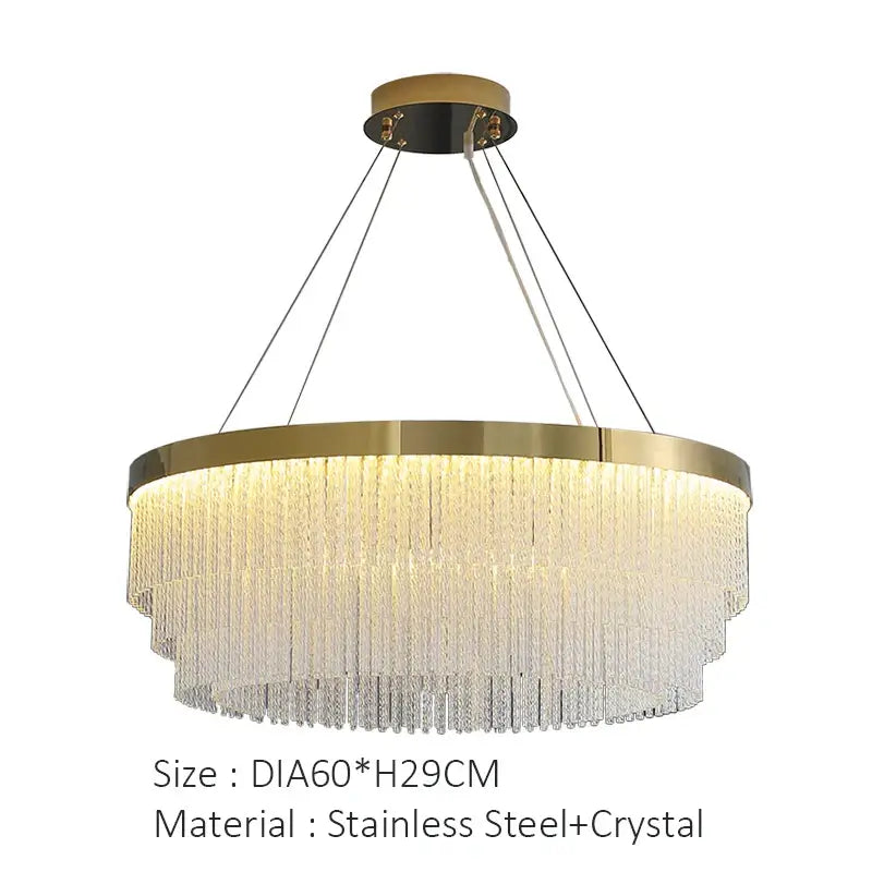 Gold Crystal Dining Chandelier