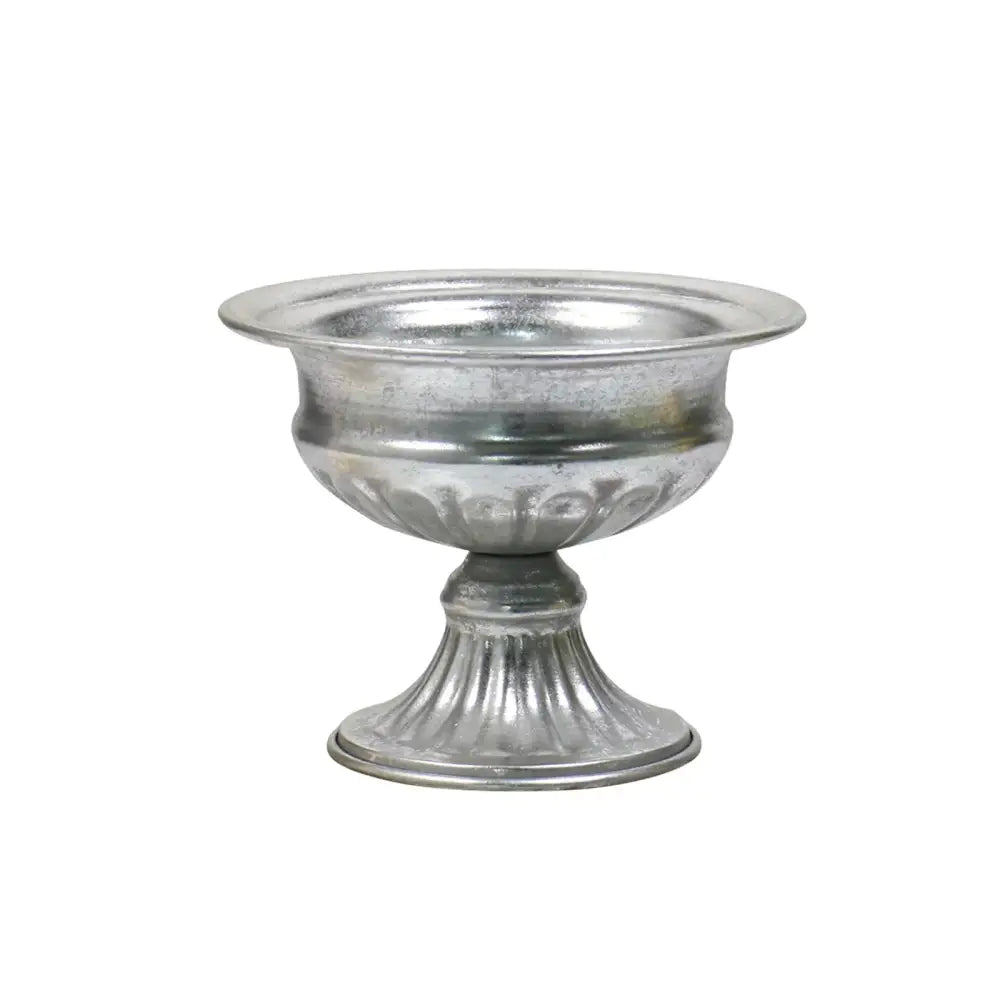 White Gold Metal Vase