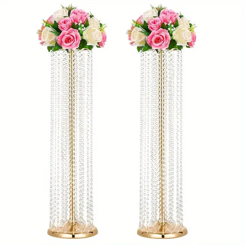 Gold Crystal Vase Set