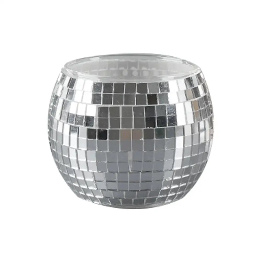 Silver Glass Round Vase