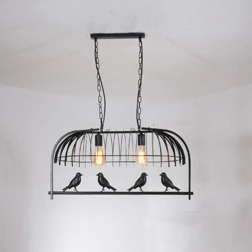 Black Metal Birdcage Pendant