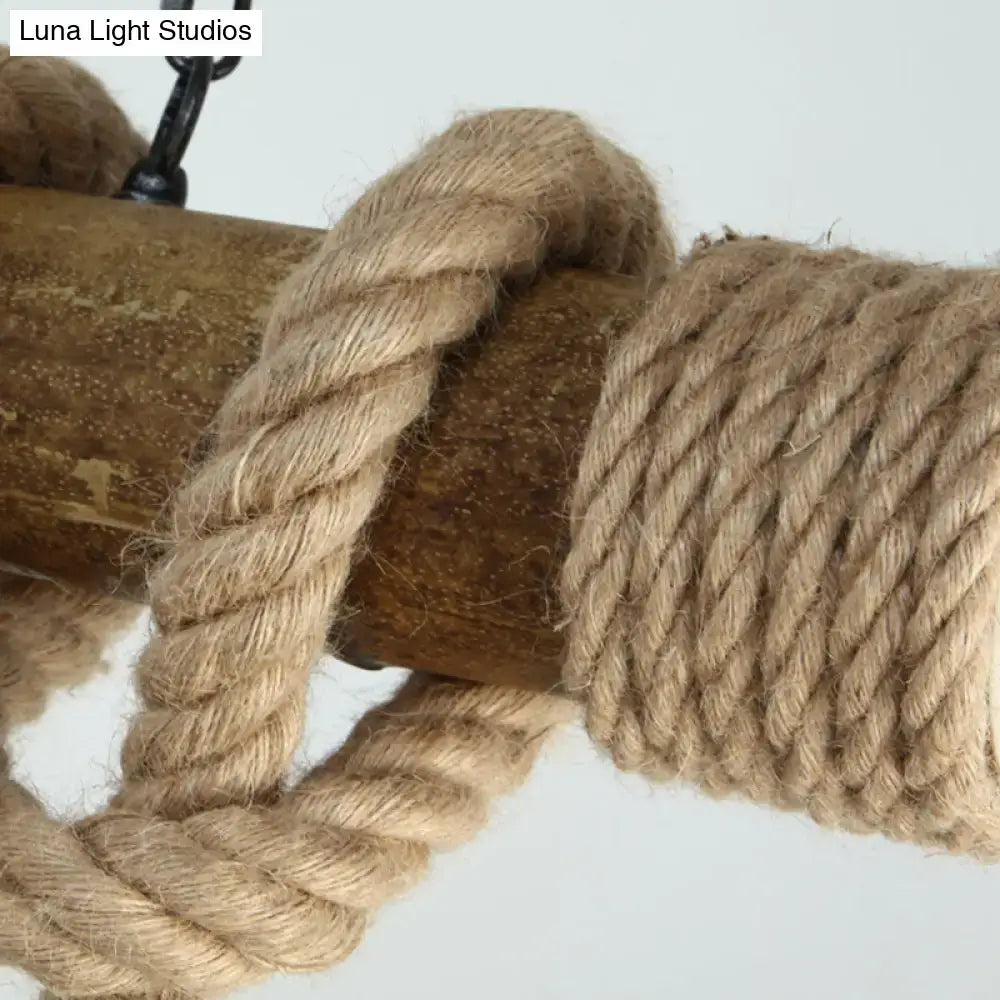 Hemp Rope Birdcage Light